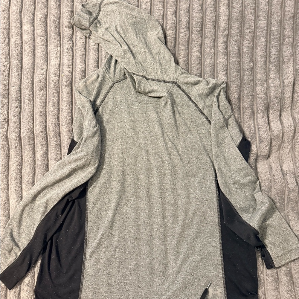 Under Armour Gray and Black Long Sleeve Top